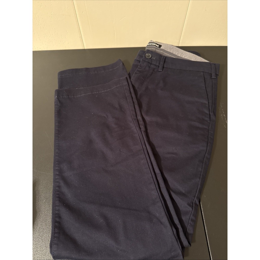 Express Men's Straight Fit Pants Blue 32x30